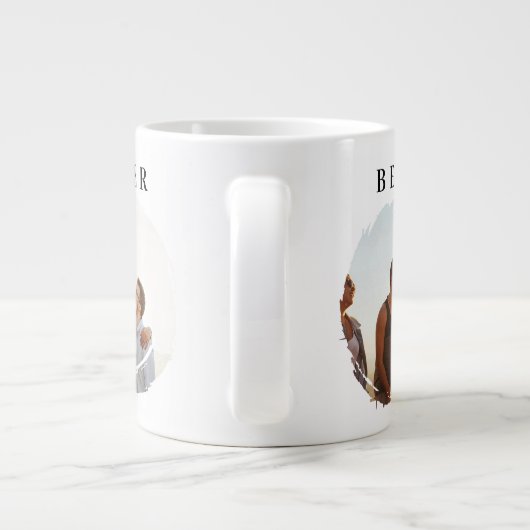 Beste vrienden voor altijd 3 Photo Collage Brush Grote Koffiekop (Achterkant)