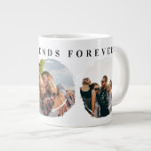 Beste vrienden voor altijd 3 Photo Collage Brush Grote Koffiekop (Voorkant rechts)