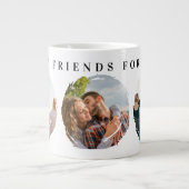 Beste vrienden voor altijd 3 Photo Collage Brush Grote Koffiekop (Voorkant)