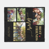 Beste vrienden voor altijd 4 foto's met persoonlij fleece deken (Voorkant (Horizontaal))