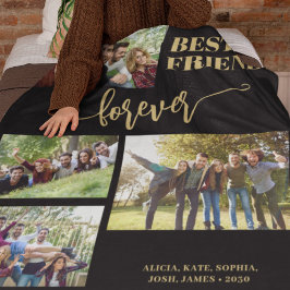 Beste vrienden voor altijd 4 foto's met persoonlij fleece deken