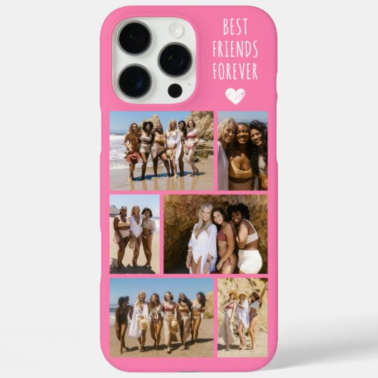 Beste Vrienden Voor Altijd 6 Foto Roze Case-Mate iPhone Case (Achterkant)