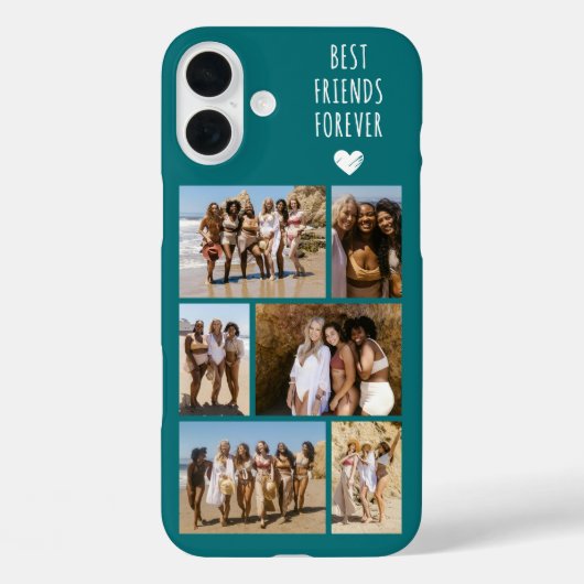 Beste Vrienden Voor Altijd 6 Foto Teal Case-Mate iPhone Case (Achterkant)