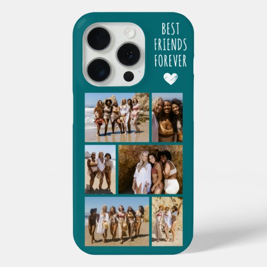Beste Vrienden Voor Altijd 6 Foto Teal Case-Mate iPhone Case (Achterkant)