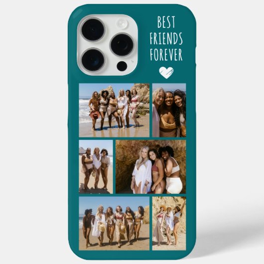 Beste Vrienden Voor Altijd 6 Foto Teal Case-Mate iPhone Case (Achterkant)