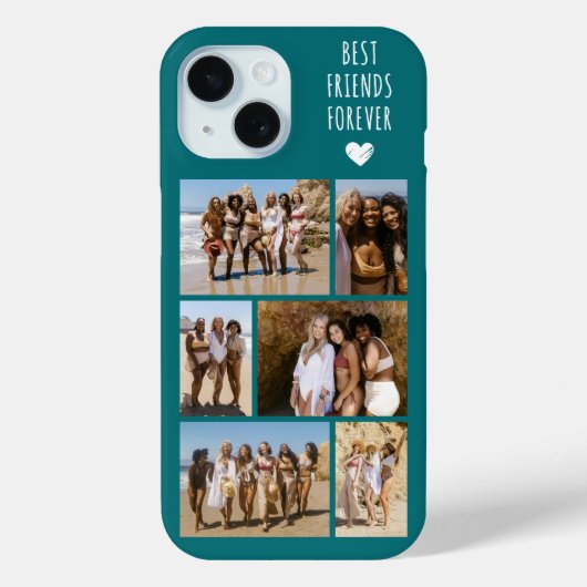 Beste Vrienden Voor Altijd 6 Foto Teal Case-Mate iPhone Case (Achterkant)
