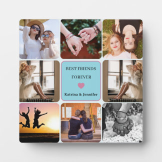 Beste Vrienden Voor Altijd 8-foto-collage met name Fotoplaat
