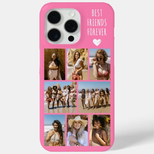 Beste Vrienden Voor Altijd 8 Foto Roze Case-Mate iPhone Case (Achterkant)