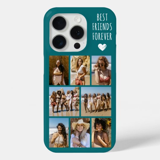 Beste Vrienden Voor Altijd 8 Foto Teal Case-Mate iPhone Case (Achterkant)