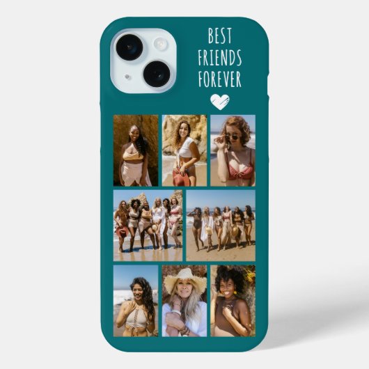 Beste Vrienden Voor Altijd 8 Foto Teal Case-Mate iPhone Case (Achterkant)