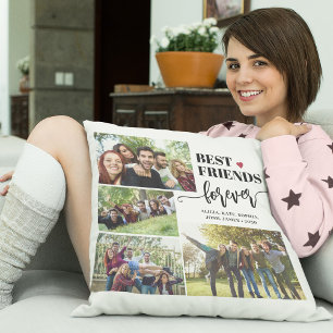 Beste vrienden voor altijd aangepaste fotocollage  kussen
