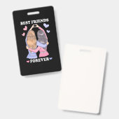 Beste Vrienden Voor Altijd Badge (Voor- en achterkant)