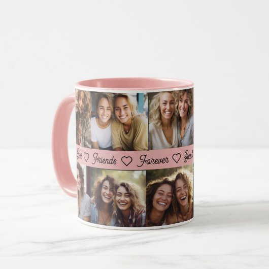 Beste vrienden voor altijd bestitie foto cadeau mok (Voorkant links)