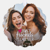 Beste vrienden voor altijd BFF 2 foto's vriendscha Ornament Kaart (Voorkant)
