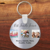 Beste vrienden voor altijd BFF aangepaste foto zil Sleutelhanger (Voorkant)