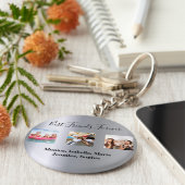 Beste vrienden voor altijd BFF aangepaste foto zil Sleutelhanger (Zijkant)