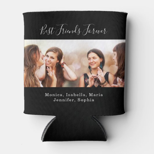 Beste vrienden voor altijd BFF aangepaste fotofees Blikjeskoeler (Voorkant)