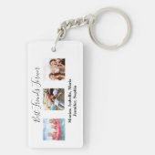 Beste vrienden voor altijd BFF-aangepaste fotoname Sleutelhanger (achterkant)