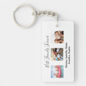 Beste vrienden voor altijd BFF-aangepaste fotoname Sleutelhanger (Voorkant)