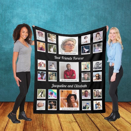 Beste vrienden voor altijd BFF Besties Foto's & Te Fleece Deken