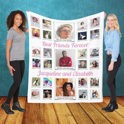 Beste vrienden voor altijd BFF Besties Foto's & Te Fleece Deken