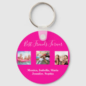 Beste vrienden voor altijd BFF foto heet roze Sleutelhanger (Achterkant)