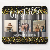 Beste vrienden voor altijd BFF moderne fotocollage Muismat (Voorkant)