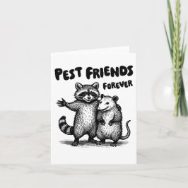 Beste vrienden voor altijd Black Print Kaart