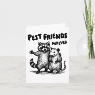 Beste vrienden voor altijd Black Print Kaart