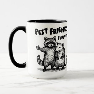Beste vrienden voor altijd Black Print Mok