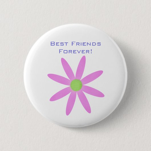 Beste vrienden voor altijd! Bloem Button (Voorkant)