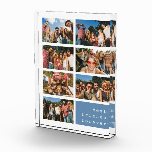 Beste vrienden voor altijd Blue Collage Fotoblokken (Rechts)