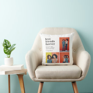 Beste Vrienden Voor Altijd   Cadeau met 3 foto's c Kussen