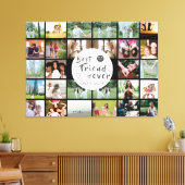 Beste vrienden voor altijd Custom 28-Photo Collage Canvas Afdruk (Insitu (Woonkamer))