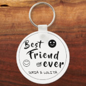 Beste vrienden voor altijd - Custom 4-Photo Collag Sleutelhanger (Achterkant)