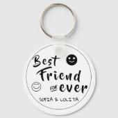 Beste vrienden voor altijd - Custom 4-Photo Collag Sleutelhanger (Achterkant)