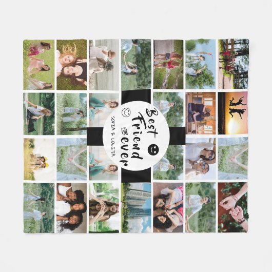 Beste Vrienden Voor Altijd Custom Fleece Deken - 2 (Voorkant (Horizontaal))