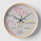 Beste vrienden voor altijd Custom Wall Clock - 10" (Voorkant)