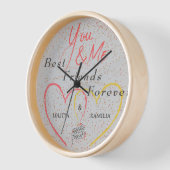 Beste vrienden voor altijd Custom Wall Clock - 10" (Hoek)