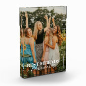 Beste vrienden voor altijd Custom White Script Fot Fotoblokken (Links)