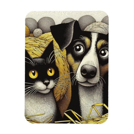 Beste vrienden voor altijd: een passief Schattig d Magneet (Verticaal)