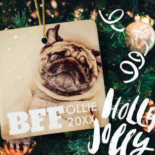 Beste vrienden voor altijd eenvoudige moderne foto keramisch ornament