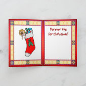 Beste vrienden voor altijd en met kerst! feestdagen kaart (Binnen)