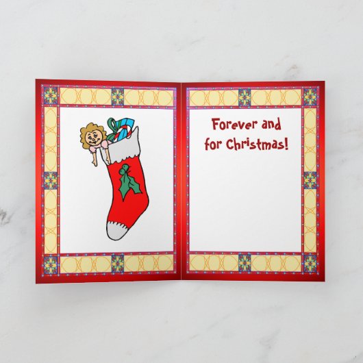 Beste vrienden voor altijd en met kerst! feestdagen kaart (Binnen)