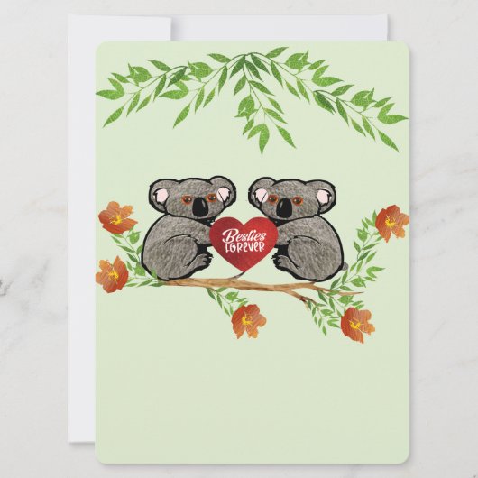 Beste vrienden voor altijd feestdagenkaart (Voorkant)