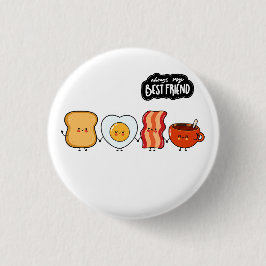 Beste vrienden voor altijd, Foodie Vriendschap Ronde Button 3,2 Cm