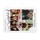 Beste Vrienden Voor Altijd Foto Collage Hart Scrip Magneet (Horizontaal)