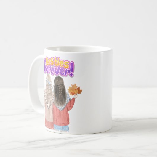 Beste vrienden voor altijd fotoblokken Cups Koffiemok (Voorkant links)