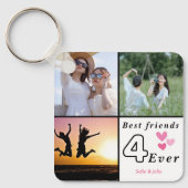 Beste vrienden voor altijd Fotocollage– Aangepaste Sleutelhanger (Voorkant)