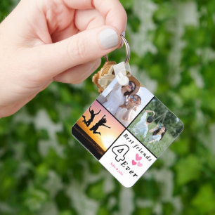 Beste vrienden voor altijd Fotocollage– Aangepaste Sleutelhanger